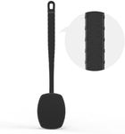 iTokGoK® All New Premium Silicone Back Scrubber with Tire Anti-Slip Long Handle for Shower, Gentle Exfoliating and Massage Brush Scrubber for Sensitive Skin, Long-Lasting for Men and Women (Black)