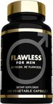 FLAWLESS FOR MEN FIBRE SUPPLEMENT 120 Capsules 1470mg Psyllium Husk, Aloe Vera, Chia Seed & Flaxseed Powder fiber, Gut Health, Cleanliness Constipation, IBS & Bloating Relief Soluble Fibre Pure Vegan.