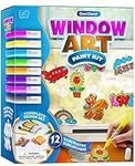 Window Art for Kids - Sun Catchers Painting Kit - Suncatcher Craft Set Easter Gifts for Girls & Boys - Girl Arts and Crafts Ages 6-12 yr Old - Kid Paint Activities Kits - Kids DIY Projects Age 6 7 8 9 10-12