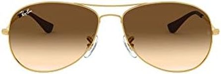 Ray-Ban Unisex's Rb 3362 Cockpit Sunglasses, Gold/Brown Lenses, 56