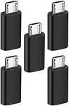 5Pack USB C Adapter, tunghey Type C Female to Micro USB Male Convert Connector Support Charge & Data Sync Compatible with Galaxy S7/S7 Edge, Nexus 5/6 and Micro USB Devices