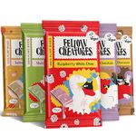 Vegan Chocolate Bars in Five Heavenly Flavours | Chocolate for Kids and Adults | Reduced Sugar Creamy Chocolate Bars | Vegan Chocolate Gifts for Women and Men | 5 x 70g | Fellow Creatures
