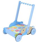 Peter Rabbit Toys - Wooden Baby Walker with Blocks, ABC Babies, 1 Year Old Toddler Boys, Girls - Baby Push Along Activity Trolley with Wheels - Official Licensed Peter Rabbit Gifts by Orange Tree Toys