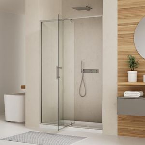 56-60" W x 71" H Pivot Swing Glass Shower Door,Pivot Frame Shower Door with 1/4"(6mm) Clear SGCC Tempered Glass,Chrome Finish Shower Doors,Reversible Installation
