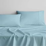 Camper Sheets Custom Rv Sheets Best Rv Sheets Camper Sheeting Bed Sets for Bunk Beds Camper Bedding Rv Bedding Sheets Bunk Bed Odd Size Sheets 6-12" Deep -RV King: 72" x 80" -Light Blue Solid