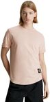 Calvin Klein Jeans Men Short-Sleeve T-Shirt Badge Turn Up Crew Neck, Pink (Sepia Rose), M