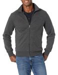 Amazon Essentials Men's Full-Zip Fleece Mock Neck Sweatshirt, Charcoal Heather, XXL