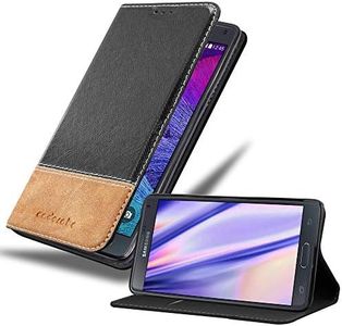 Cadorabo Funda Libro para Samsung Galaxy Note 4 en Negro MARRÓN - Cubierta Proteccíon con Cierre Magnético, Tarjetero y Función de Suporte - Etui Case Cover Carcasa