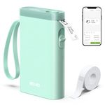 Nelko Label Maker Machine with Tape, P21 Portable Bluetooth Label Printer, Wireless Handheld Sticker Maker Mini Label Makers with Multiple Templates for Organizing Storage Barcode Office Home, Green