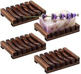 Milky House Soap Case, Wood, Wood, 4 Pack