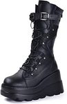 Ritmorro Womens Goth Wedge Platform