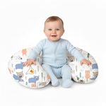 Little Grape Land Nursing Pillow for Breastfeeding, Soft and Supportive Breastfeeding Pillow for Mom and Baby, Cute Feeding Pillow with Removable Cover for 0–12 Months(Bear)