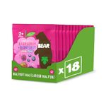 BEAR Raspberry & Blueberry Paws - Delicious Real Fruit - Suitable for 2+ years - Healthy - 20g (18 pack)