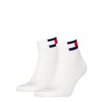 Tommy Hilfiger Quarter Socks, White, 35/38 (Pack of 2)