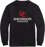 Barnesmith Davidson College Wildcats Long Sleeve Adult Unisex T-Shirt, Heritage, Black, Large