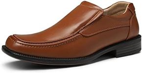 Bruno Marc Men's Goldman-02 Brown Slip on Leather Lined Square Toe Dress Loafers Shoes for Casual Weekend Formal Work - 14 M US