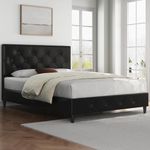 Platform Bed With Tufted Headboards