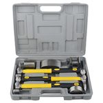 DAYUAN 7Pcs Craft Panel Beating Kit Panel Beating Hammer and Dolly Set Hammers Set for Car Auto Body Panel Repair with Storage Case