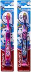 Colgate Kids Unicorn Toothbrush, with Suction Cup for Children 5+ Years Old, Extra Soft (Colors Vary) - Pack of 2