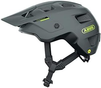 ABUS Casco MTB MoDrop MIPS - casco de ciclismo robusto con protección contra impactos para ciclistas de montaña - ajuste individual - unisex - gris mate, talla: L (57-61 cm)