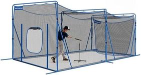 WICTTISPOSI 20ftx10ftx9ft Baseball Softball Cage with Hitting Net,Dual Sided 7-Ply Netting for Batting/Pitching/Fielding,Heavy-Duty Metal Frame and Windproof Ropes for Backyard Outdoor Indoor
