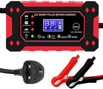 Car Battery Charger 12V 6-Amp Fully Automatic Smart Charger and Maintainer, Car Battery Repair and Desulfator for Cars Boat Motorcycle Lawn Mower RV ATV SUV Snowmobile