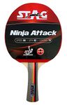 Stag Ninja Attack Table Tennis Racquet | 180 grams | Advanced | ITTF Approved Rubber | Multicolor Material: Wood