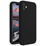 Cordking iPhone 11 Case, Silicone [Square Edges] & [Camera Protecion] Upgraded Phone Case with Soft Anti-Scratch Microfiber Lining, 6.1 inch, Black