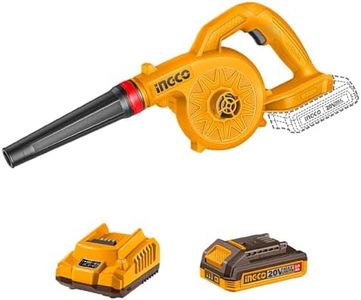 INGCO 20V Cordless Blower, 18000RPM, Max Air Volume 2.7m³/min, with 1Pcs 2.0Ah Battery and 1Pcs Charger