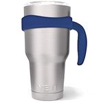 Tumbler Handle for Yeti 30oz Rambler Cup, ALIENSX Anti Slip Travel Mug Grip Holder for Yeti Rambler, Ozark Trail, Rtic, Sic and More Tumbler Mugs - BPA FREE (Navy Blue)