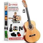 Pyle 36” Acoustic Guitar - 3/4 Size Guitare Acoustique w/ 6 Nylon Strings- For Adults, Teens, Kids, Students, Girls, Boys, Beginners, Includes Gig Bag, Tuner, Extra Strings, Picks, Strap -Left Handed