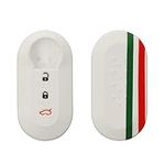 kwmobile Silicone Key Fob Cover Compatible with Fiat Lancia 3 Button Car Flip Key