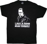 SNL Saturday Night Live Christopher Walken More Cowbell Black T-Shirt (X-Large)