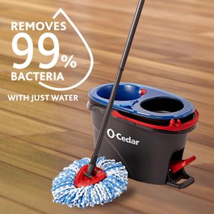 O-Cedar EasyWring Spin Mop – Grey Microfibre Floor Cleaning System