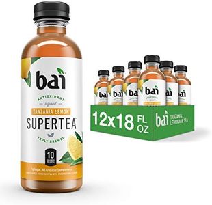 Bai Iced Tea, Tanzania Lemon, Antioxidant Infused Supertea, Crafted with Real Tea (Black Tea, White Tea), 18 Fluid Ounce Bottles, 12 Count