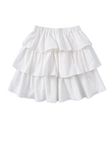 RICHIROBINS Girls Kids Skater Skirts with Attached Inner Shorts (3 Years - 15 Years) (11 Years - 12 Years, White 3 Layers)