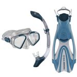 US.Divers Set Cozumel| Adult Mask, Fins and Snorkel Kit with UV Protection, Anti-fog and Anti-leak Lenses, Hiking, Snorkeling, Men and Women, Silicone Mask, Adjustable Fins, Carry Bag Included