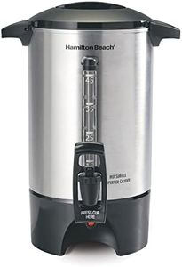 Hamilton Beach 45 Cup Coffee Urn and Hot Beverage Dispenser, Silver (40519)