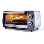 GERAT OTG- Oven, Toaster, Grill, 10L | Temperature Control Knob From Low to 230°C, 60 Minutes Timer, Auto Shut-Off, 230V-50Hz, 800W | 1 Year Warranty, Stainless Steel