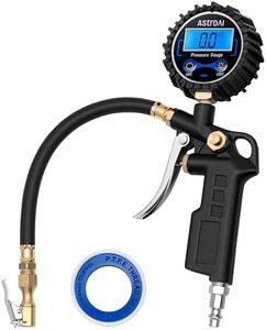 AstroAI Digital Tyre Inflator with Pressure Gauge, 0.1 Display Resolution 250 PSI Air Chuck and Compressor Accessories Heavy Duty with Rubber Hose and Quick Connect Coupler