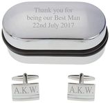 Personalised Engraved Mother of Pearl Cufflinks in Gift Box