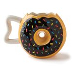 BigMouth Inc Sprinkle Donut Coffee Mug, Fun Novelty Doughnut Shaped Cup, Fun Gift for Dessert Lovers, Ceramic, 12 Ounces