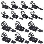 Rustark 50Pcs 2 Sizes Adjustable Self-Adhesive Nylon Cable Straps Cable Ties Cord Clamp for wire management, Large and Small