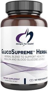 Designs for Health GlucoSupreme Herbal Supplement - Berberine HCl, Banaba, Ginseng + Cinnamon Extract - Vegan, Non-GMO Supplements (120 Capsules)