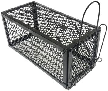 skycabin Humane Live Animal Cage Trap,Reusable Mice Catcher Rodent Cage Trap Live Mouse Trap for Rat, Squirrel, Hamster, Weasel, Gopher, Chipmunk Size 24X11.5x11.5CM for Indoor or Outdoor