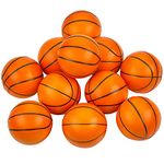 Mini Basketball Stress Balls - (Pack of 12) 2.5 Inch Small Foam Basketballs for Kids, Sports Theme Party Favor Toys Birthday Party Game and Anxiety, Stress Relief Squeeze Balls, Stocking Stuffers