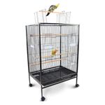 Mobiclinic® Pets, Bird Cage, NINFA, Transport Wheels, Brakes, Top Opening, Removable Tray, 8 Doors, Large Size, 95 x 43 x 61.5 cm, Feeders, Drinks, Rest Hangers