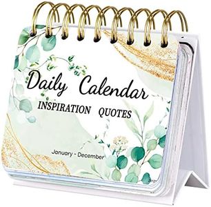 Motivational Calendar - Daily Flip Calendar with Inspirational Quotes, 4.8"x5.5" Undated Standing Flip Calendar for Desk Accessories, Perpetual Calendar, Inspirational Gifts for Women, Positive Daily