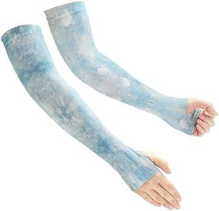 ZITU ISCHYROS Flower Gardening Sleeves Arm Protection for Women Men with Thumb Hole Cooling Sun Protective Sleeves