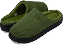 landeer Memory Foam Cotton Slippers Couple Style Men's and Women's House Casual Shoes (Olive Green,Women5-6/Men3-4)